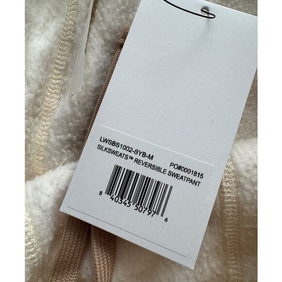 LUNYA Silksweats Reversible Silk Blend Jogger Cream Women's Size M Loungewear - Picture 7 of 10